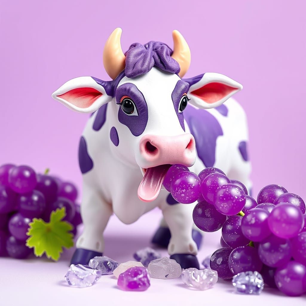Purple Cow Enjoys Grape Laffy Taffy