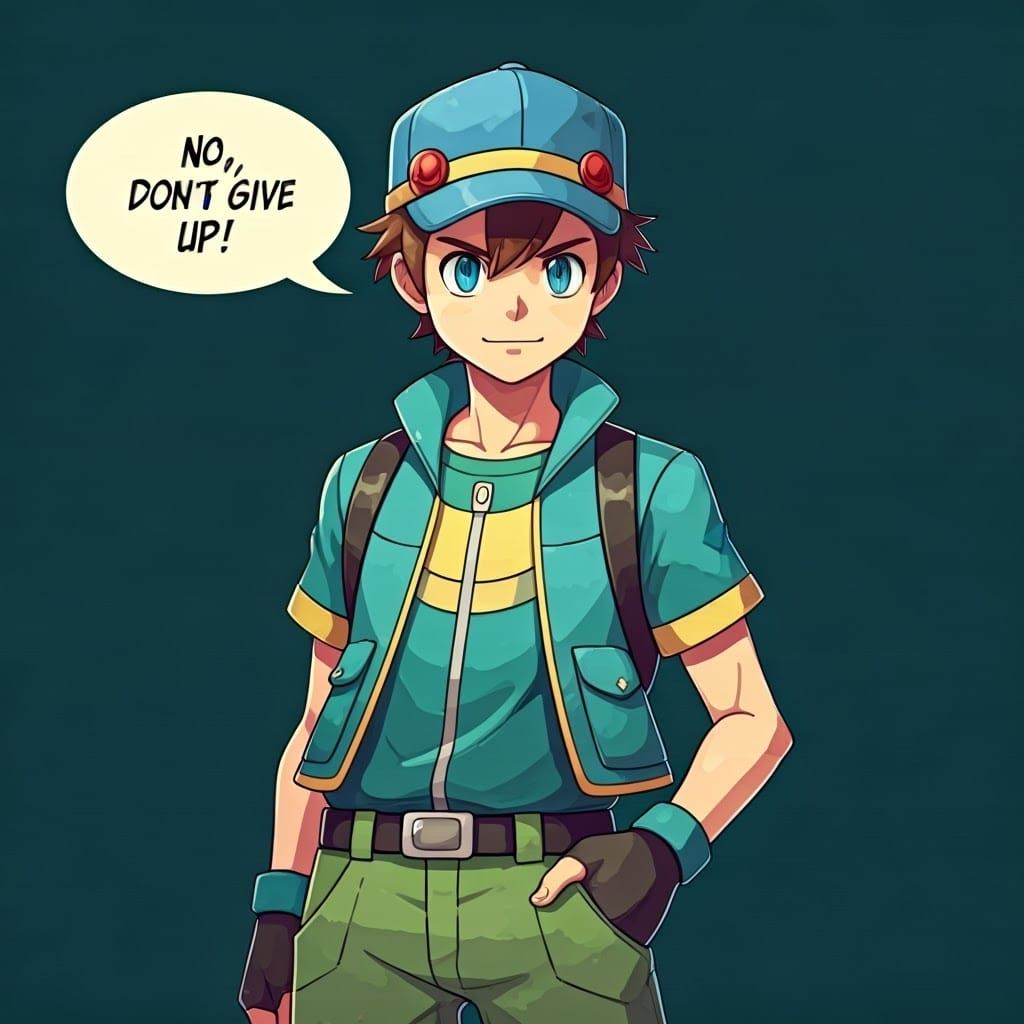 Confident Pokémon Trainer Inspires with Unwavering Resolve