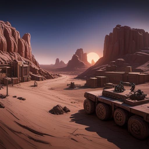 Desert Race in Warhammer 40K Style