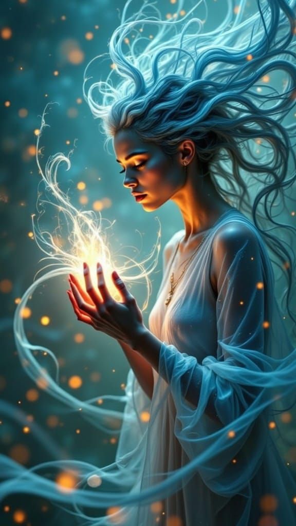 Ethereal Expressionist Journey Through Mythical Vortex