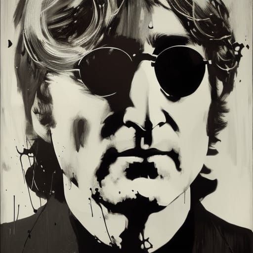 John Lennon Smoke Portrait in Speedpaint Style