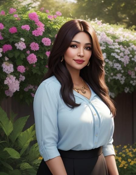 Elegant Egyptian Woman Portrait in Oil Painting