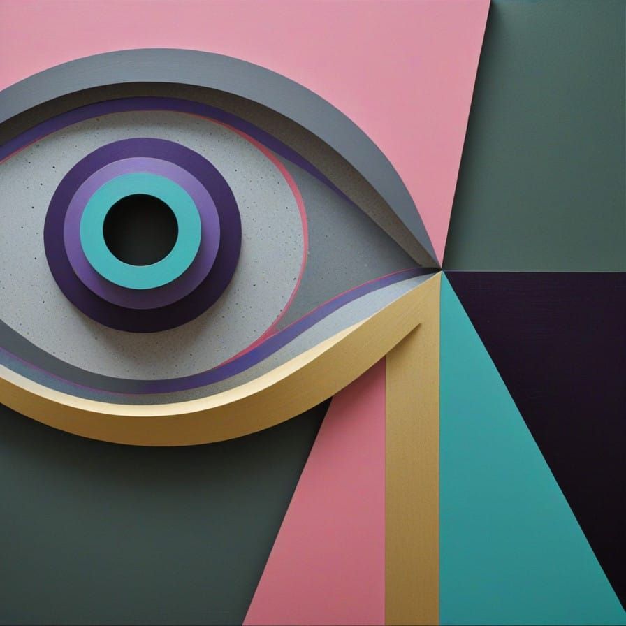 Vibrant Abstract Art in Dimensional Colors