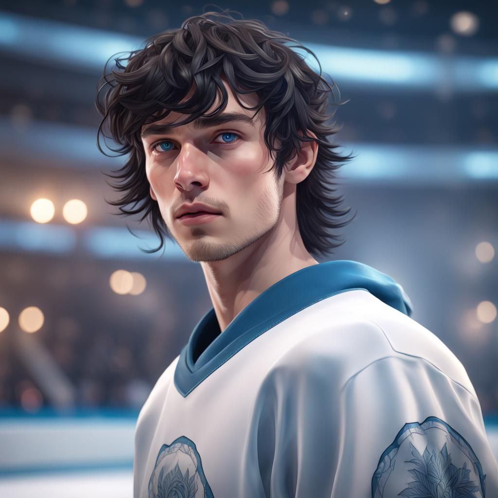 Figure Skater Portrait in Hyperdetailed Style