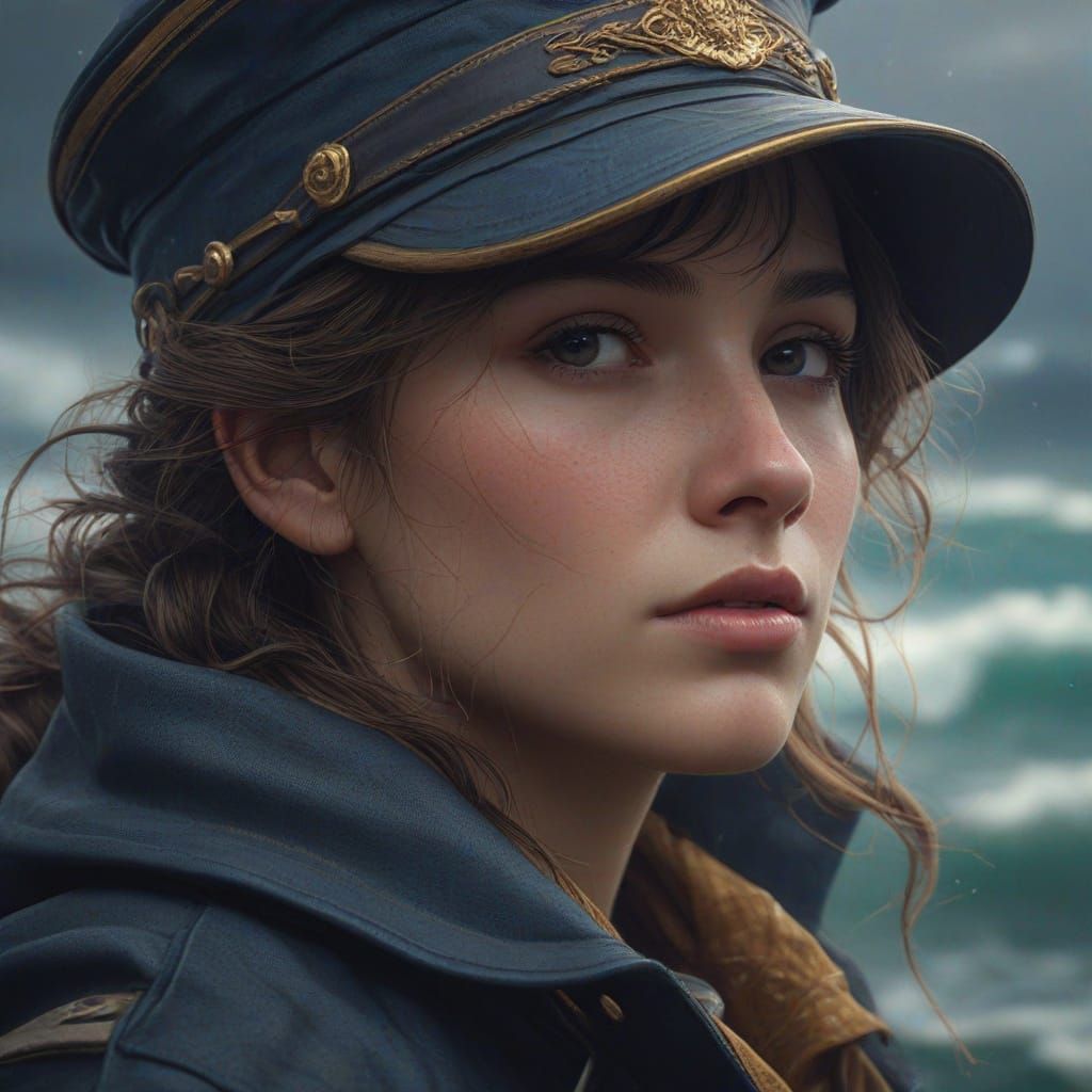 Stormy Seascape in Dramatic Romanticism Style