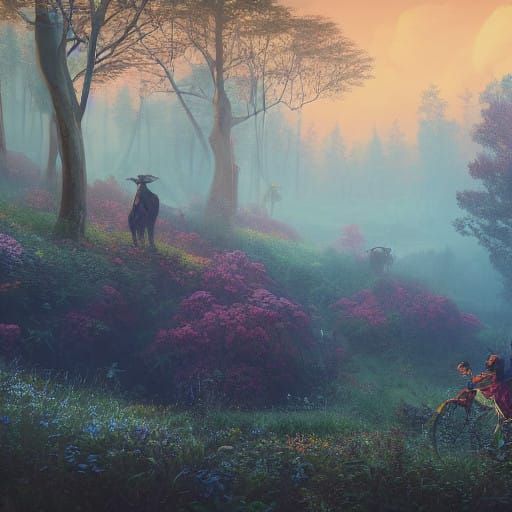 Ukrainian Mystical Landscape in Fantastical Matte Painting S...