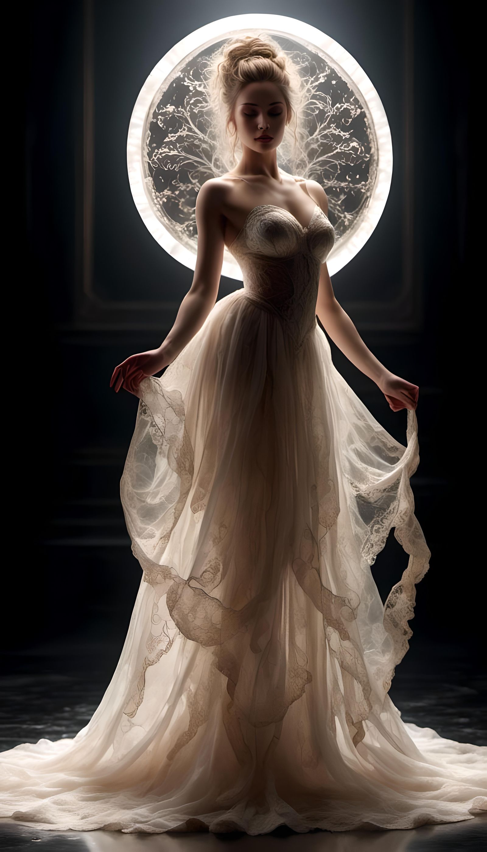 Oneiric Ballerina in Dreamy, Hyperrealistic Style