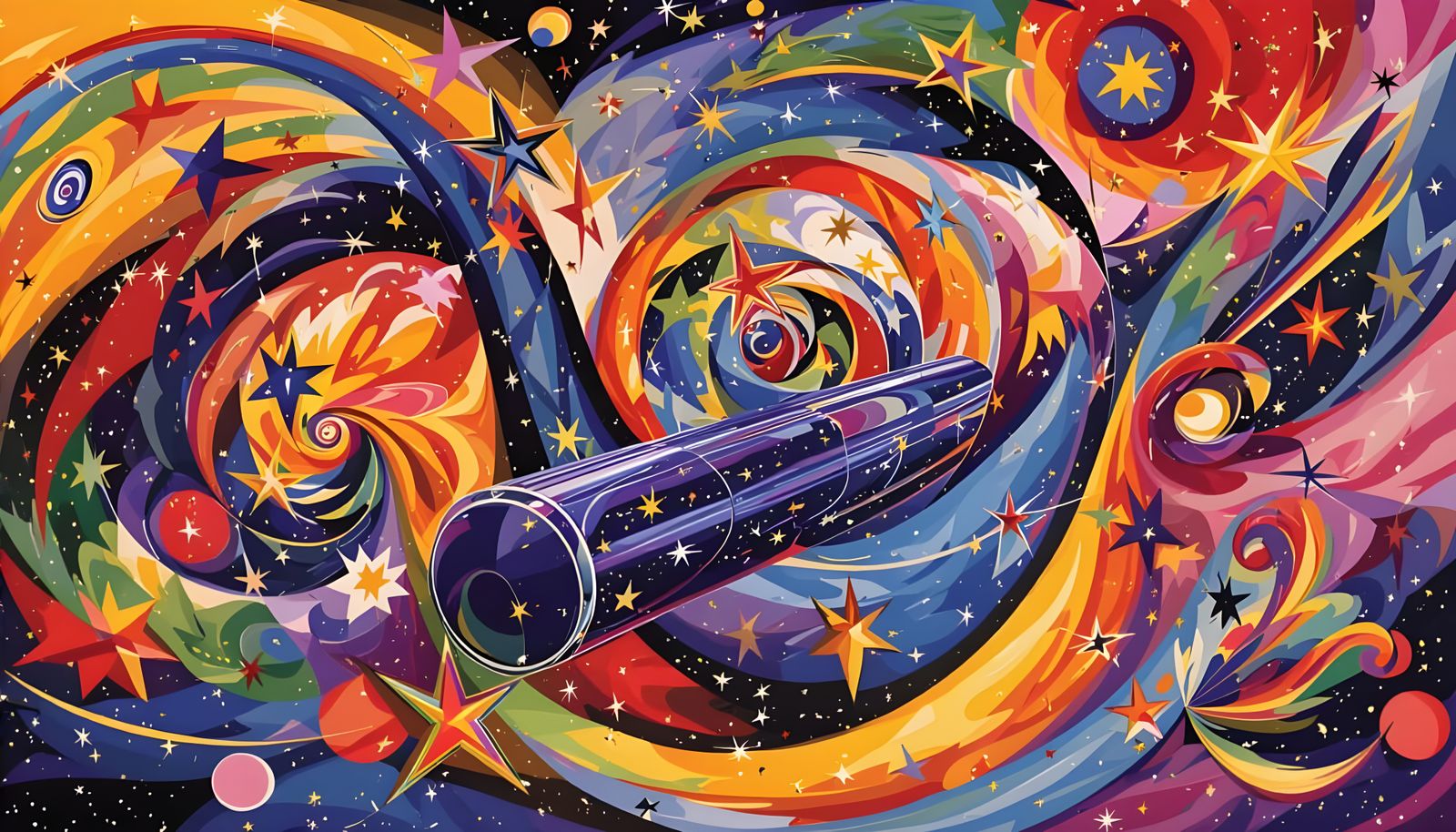 Surreal Cosmos of Spinning Stars in Abstract Vortexes