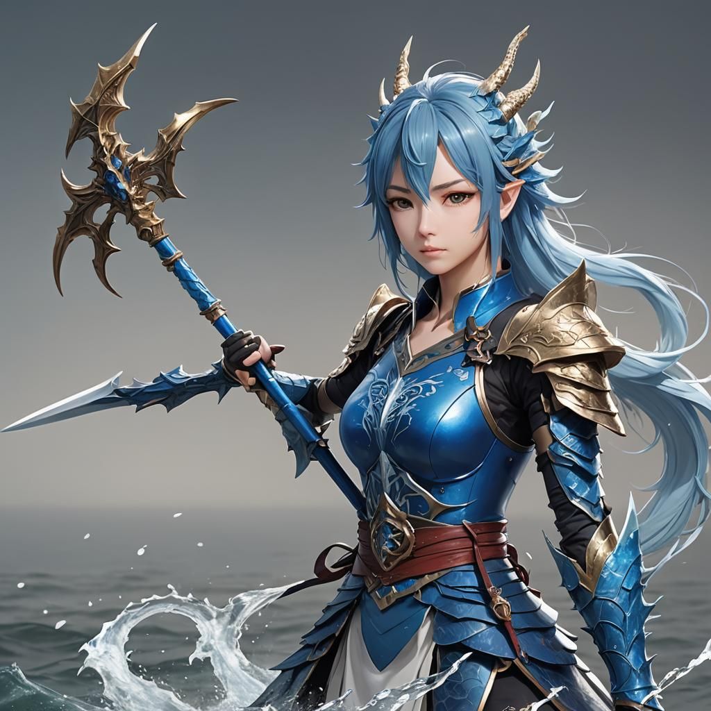 Dragon Spear Transformation: Anime Style 3D Art