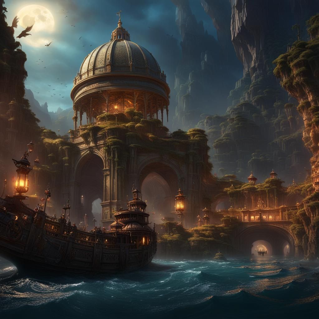 Fantastical Floating Pleasure Dome Concept Art