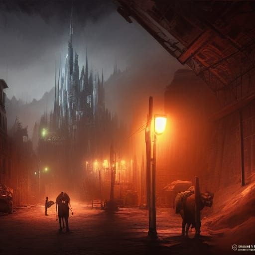 Underground big black bond dig dark town