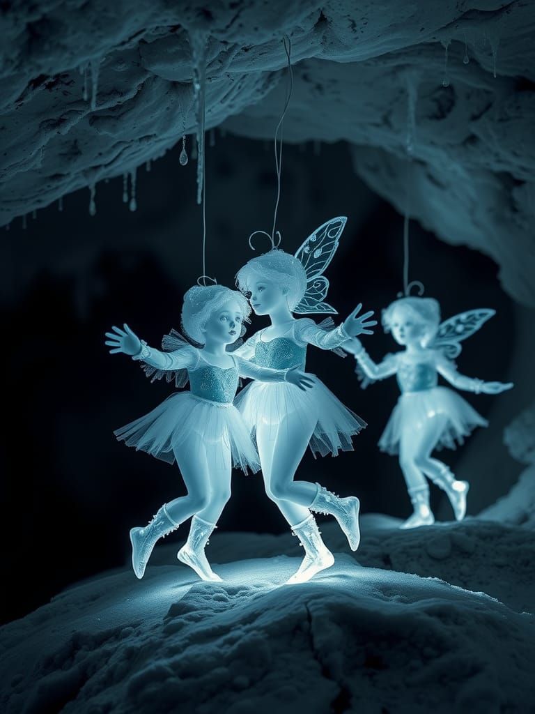 Stroboscopic Fairytale: Dollequin Pixie Teddybear Dancers