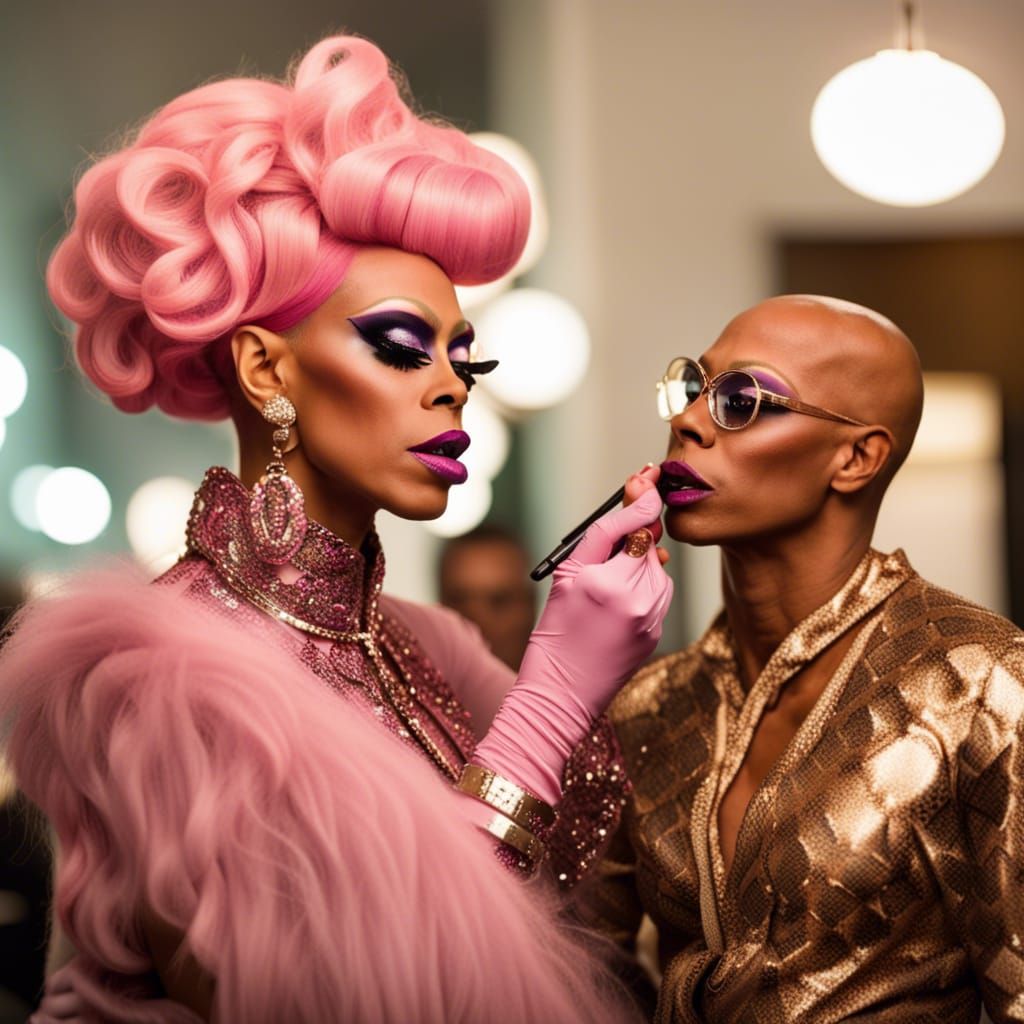 Drag Queen Runway Glamour Portrait