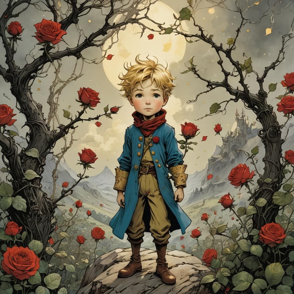 Little Prince and Rose: Detailed Children's Book Illustratio...