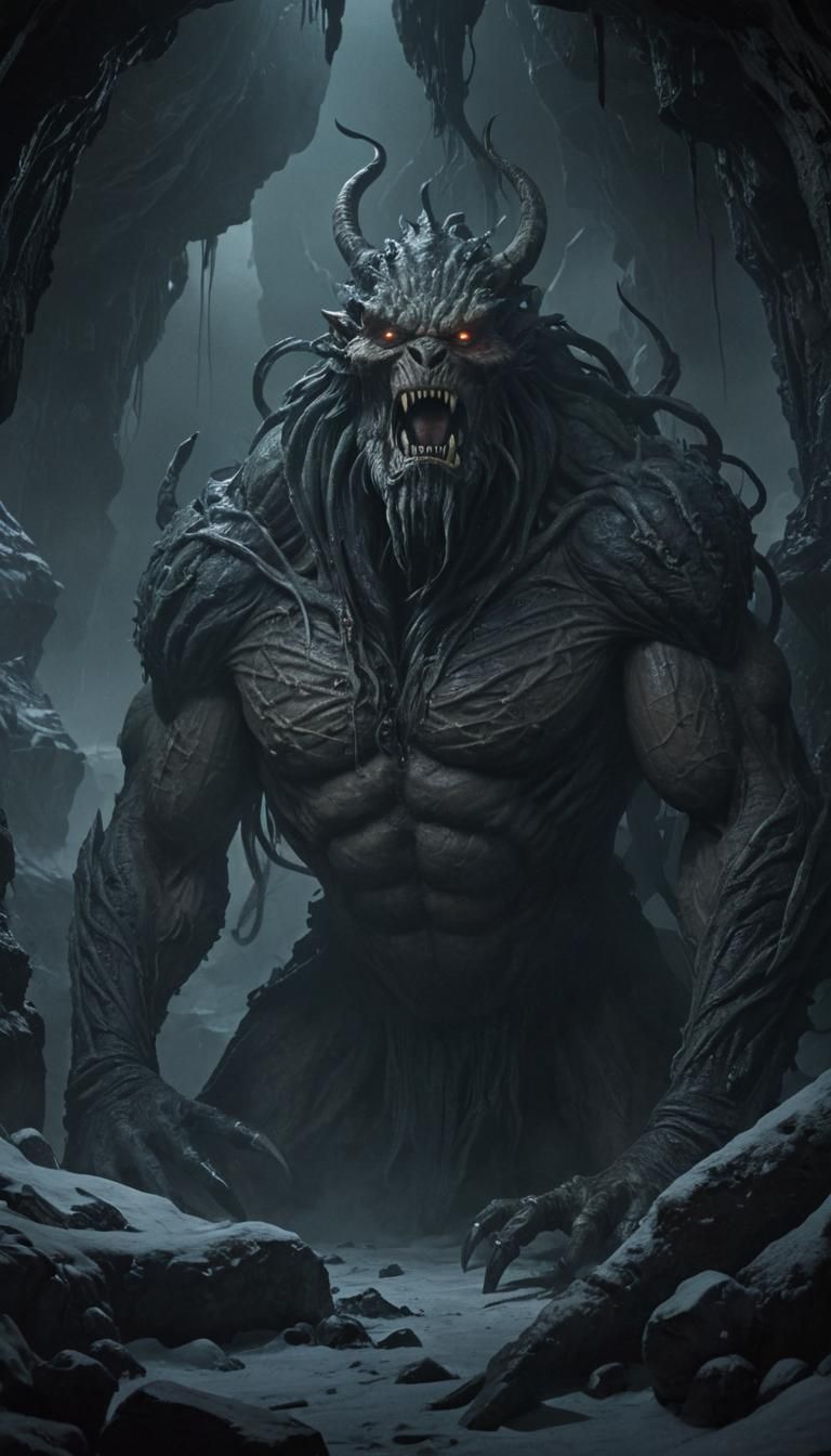 Zhal'gorath's Slumber: A Dark Fantasy Matte Painting