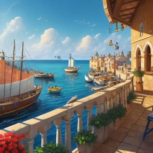 Hyperdetailed Fisher Wife on a Sunny Day