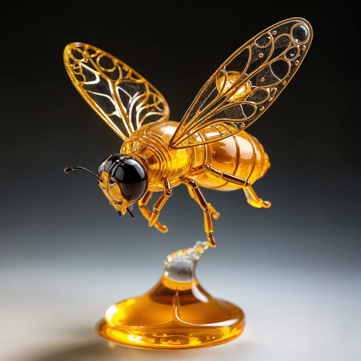 honey sculpture of a bee