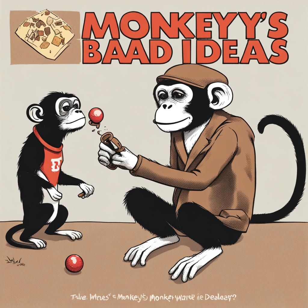 Monkeys Plotting Mischief with Dogs