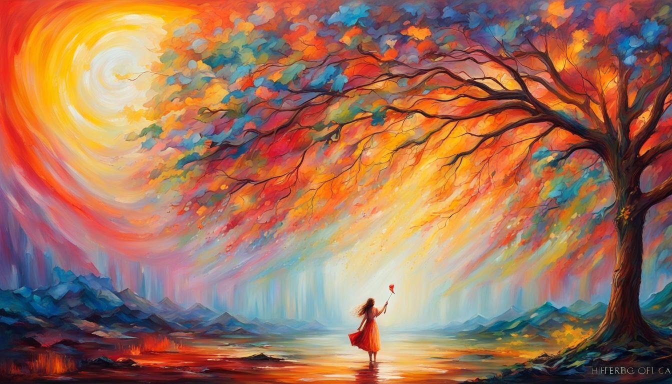 Ethereal Fantasy Image with Sunshine Beams