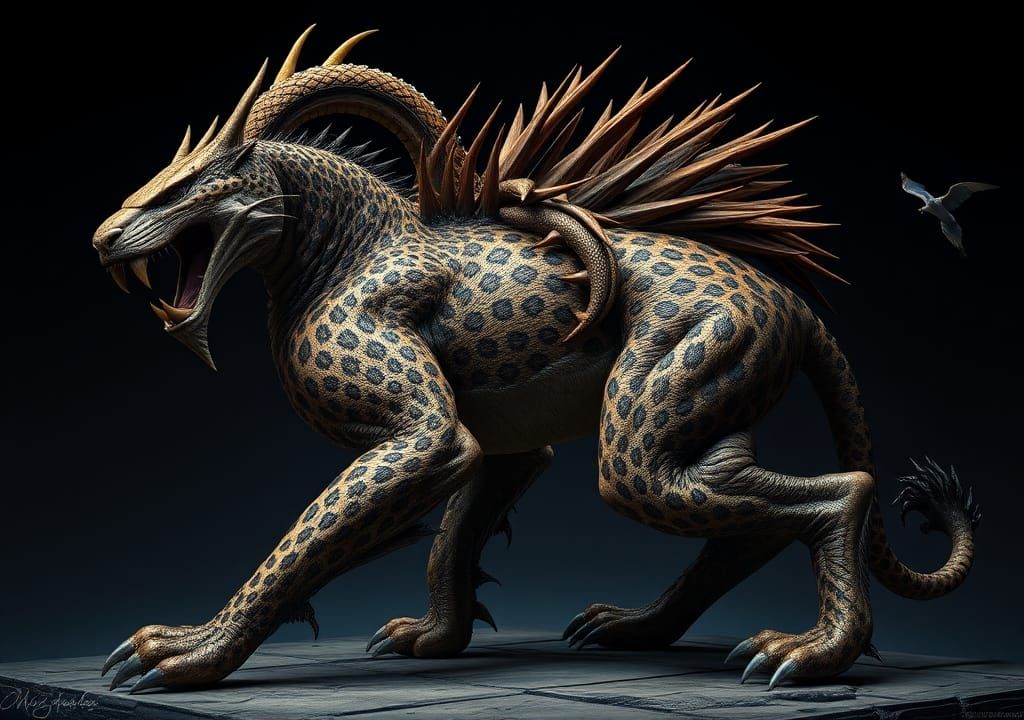 Detailed Hybrid Monster of Myth