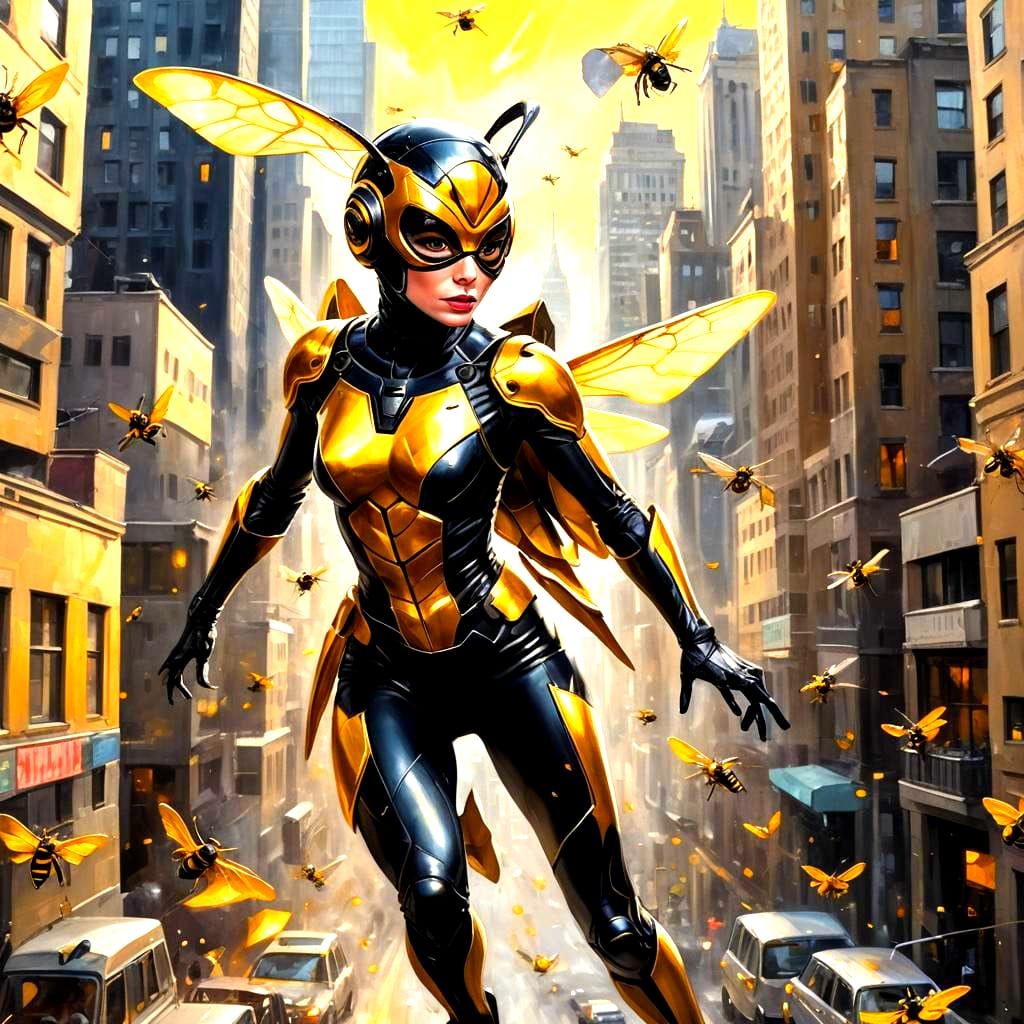 Audrey Hepburn as The Wasp: Digital Rendering