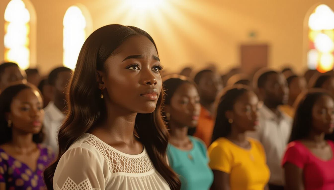 African Teen Leads Choir in Emotional Church Service