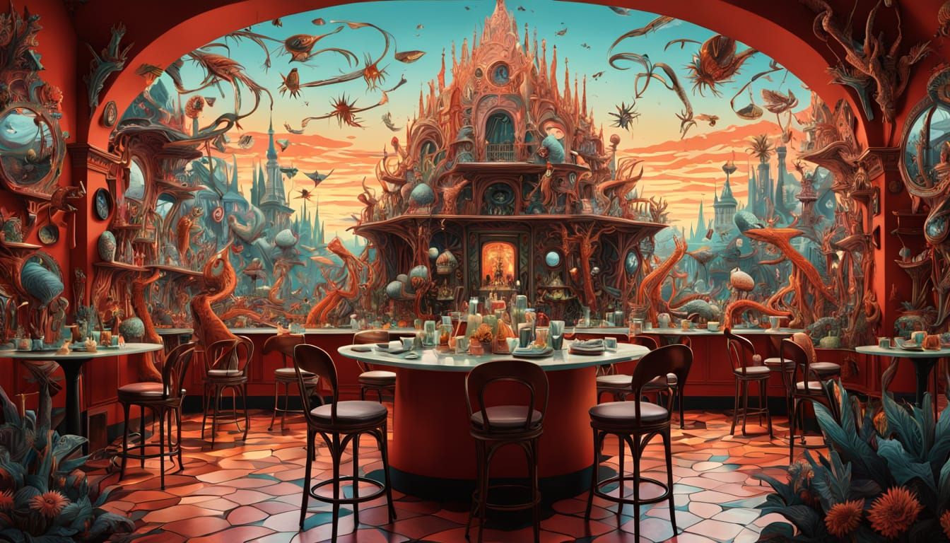 Mesmerizing Sculpture of Figure at Sunset in Bio Art Style