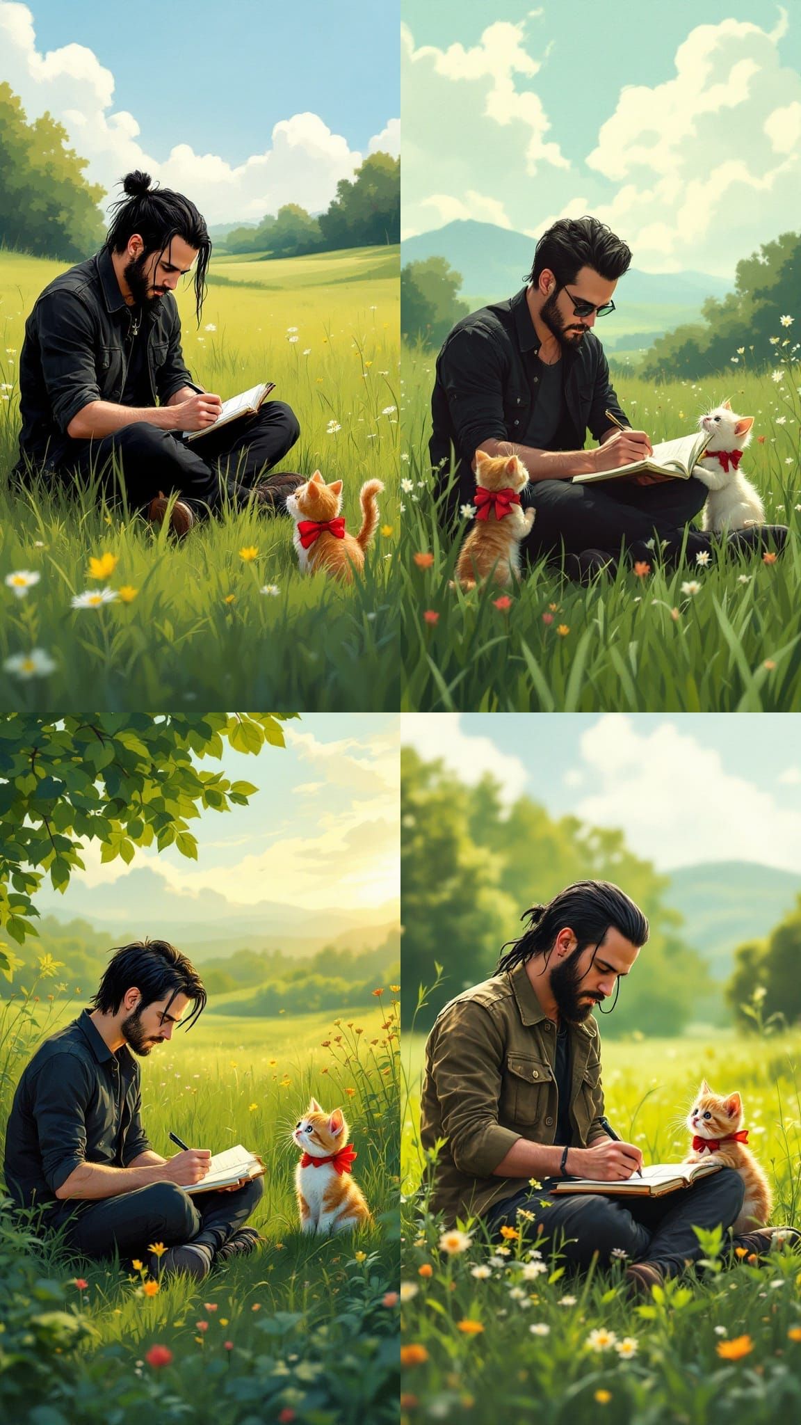 Trent Reznor in a Lush Green Field: Storybook Moment