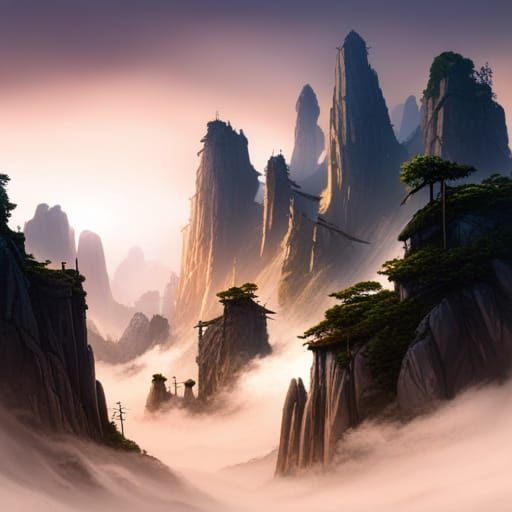 Majestic Mountains Inspired by Chinese Landscapes