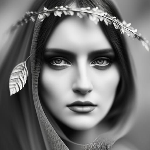 Infrared Fairy Portrait in Winter Forest