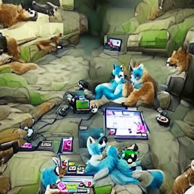 Furry Characters Play Video Games
