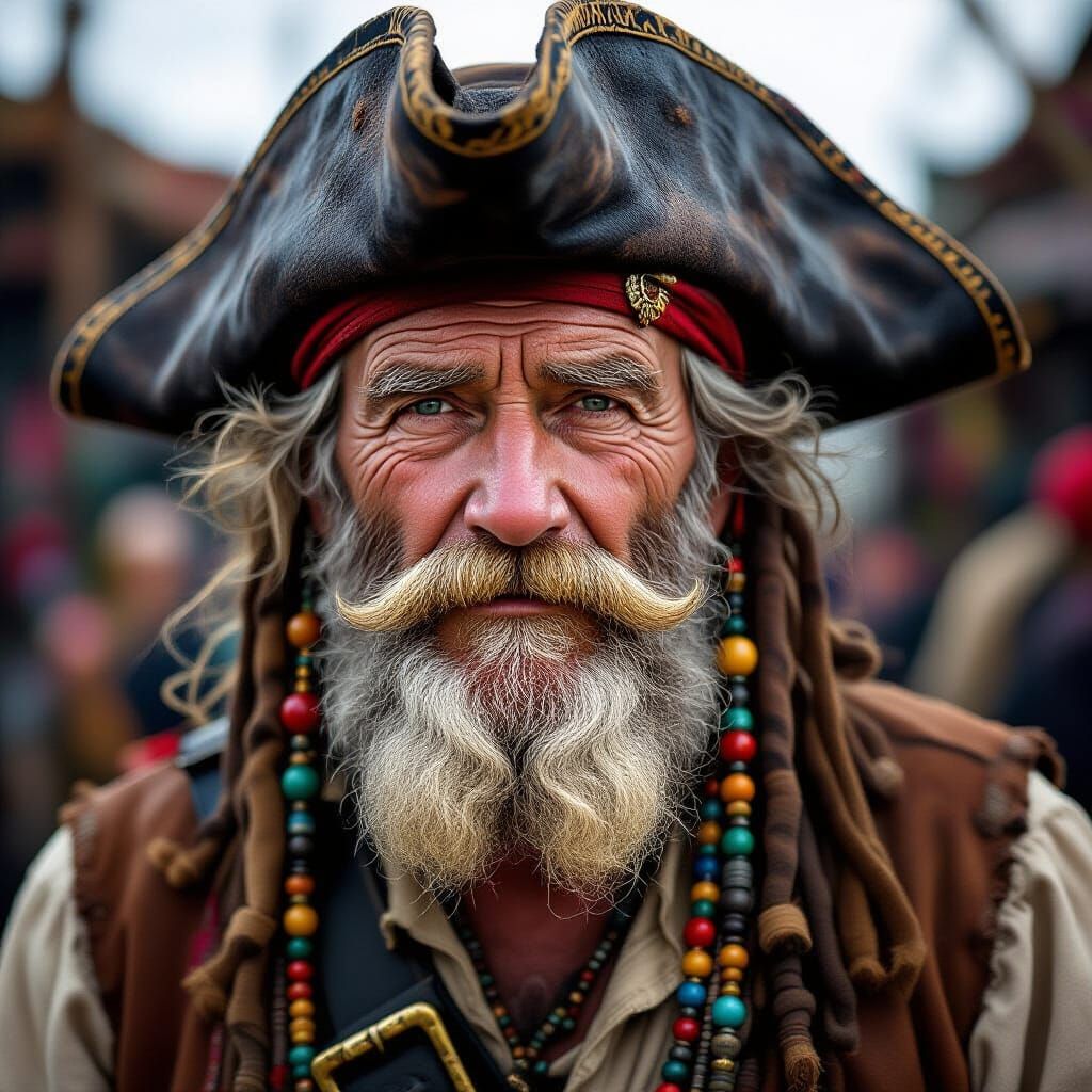 Beaded Beard of an Old Pirate