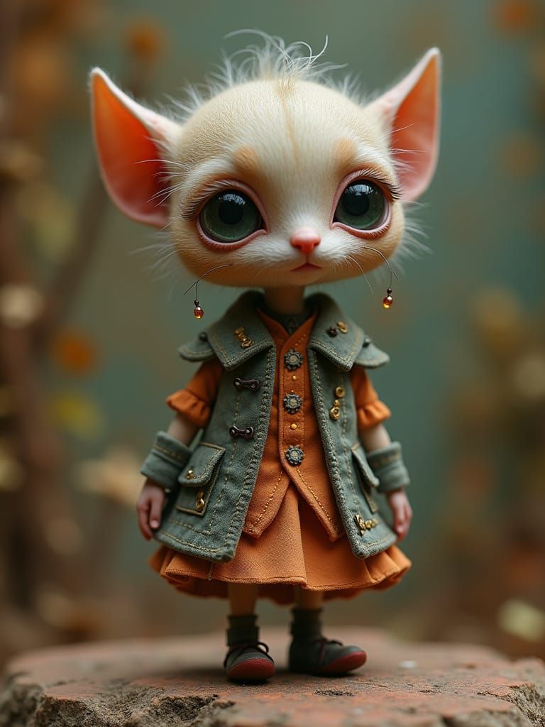 Whimsical Miniature Figure in Elaborate Setting