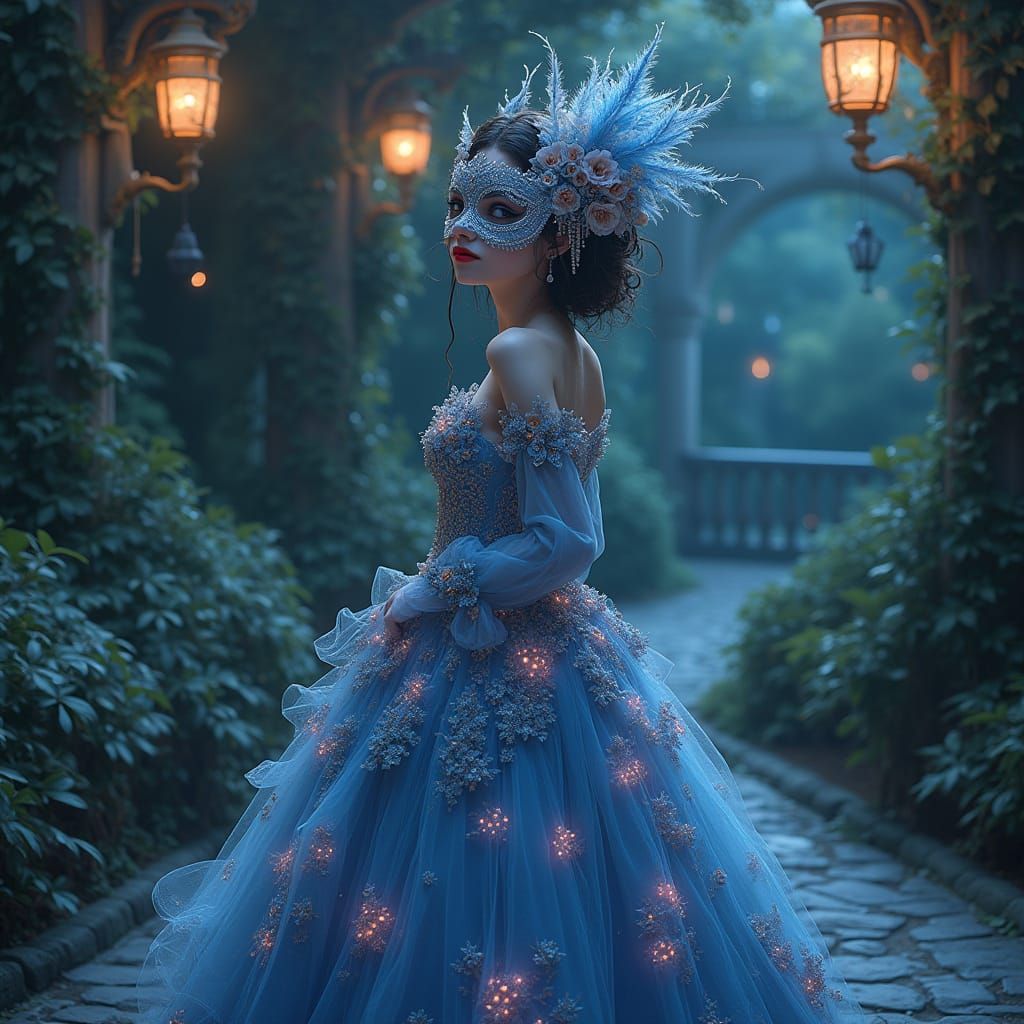 Enchanted Garden Masquerade Ball in Art Nouveau Style