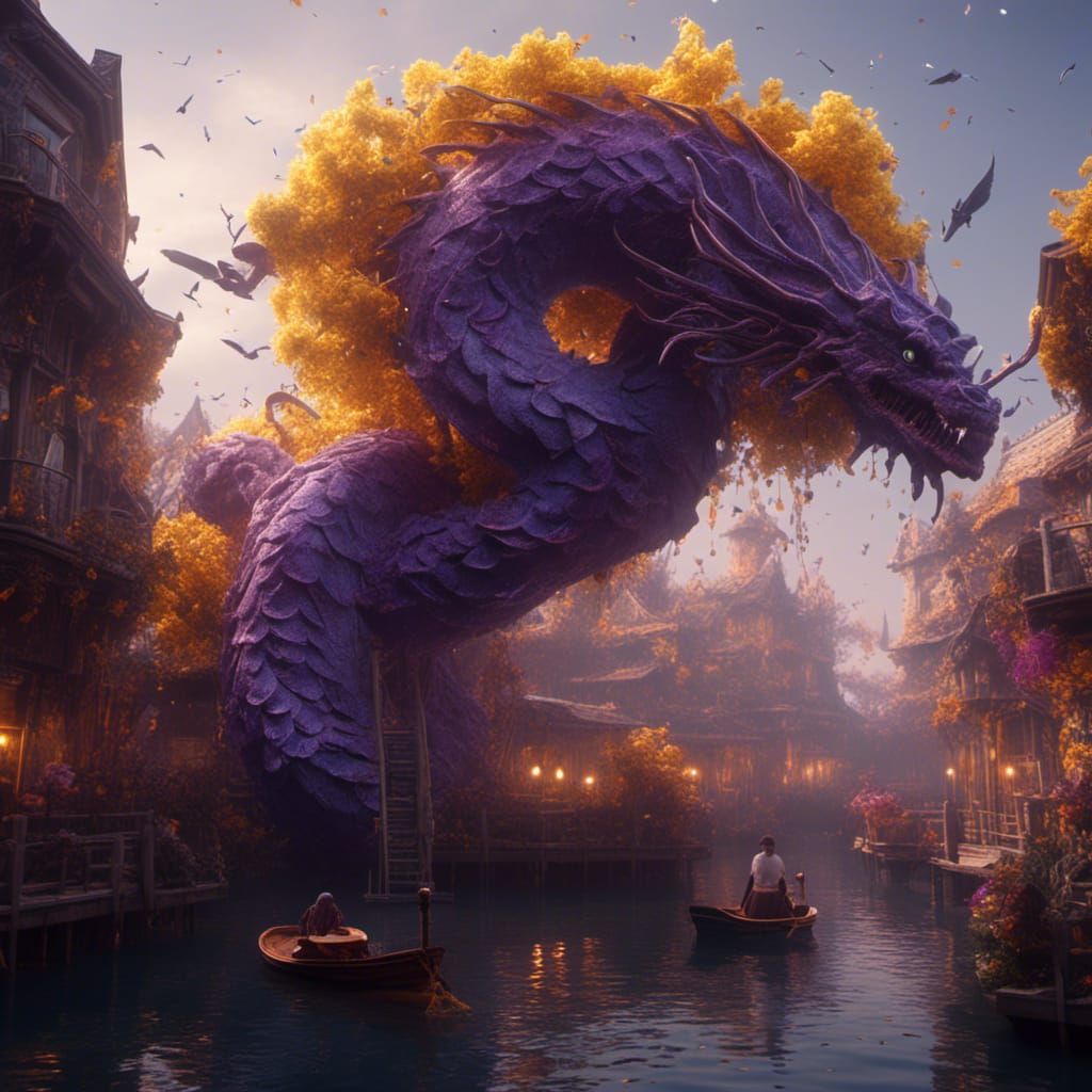 Sea Serpent in Dark Fantasy Style