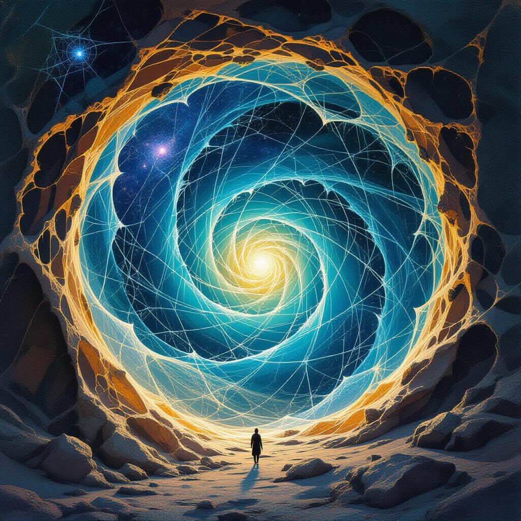 Cosmic Spiderweb Portal to Another Dimension