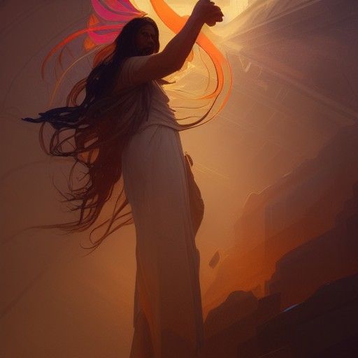 Hyperdetailed Jesus Christ Concept Art in Art Nouveau Style