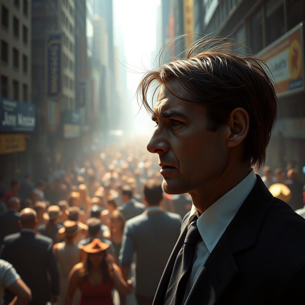 Chaotic City Escape: Hyperrealistic Digital Art