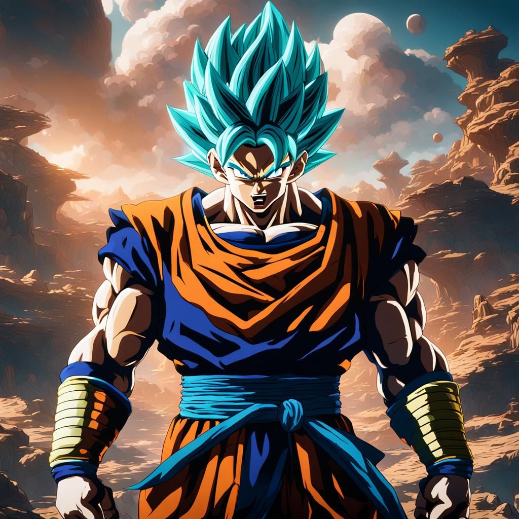 Dragon Ball Z God Mode: Detailed Digital Art