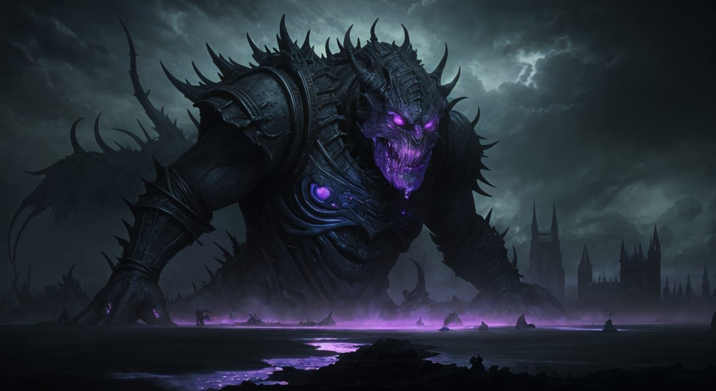 Gargantuan Evil Monster with Haunted House Chest