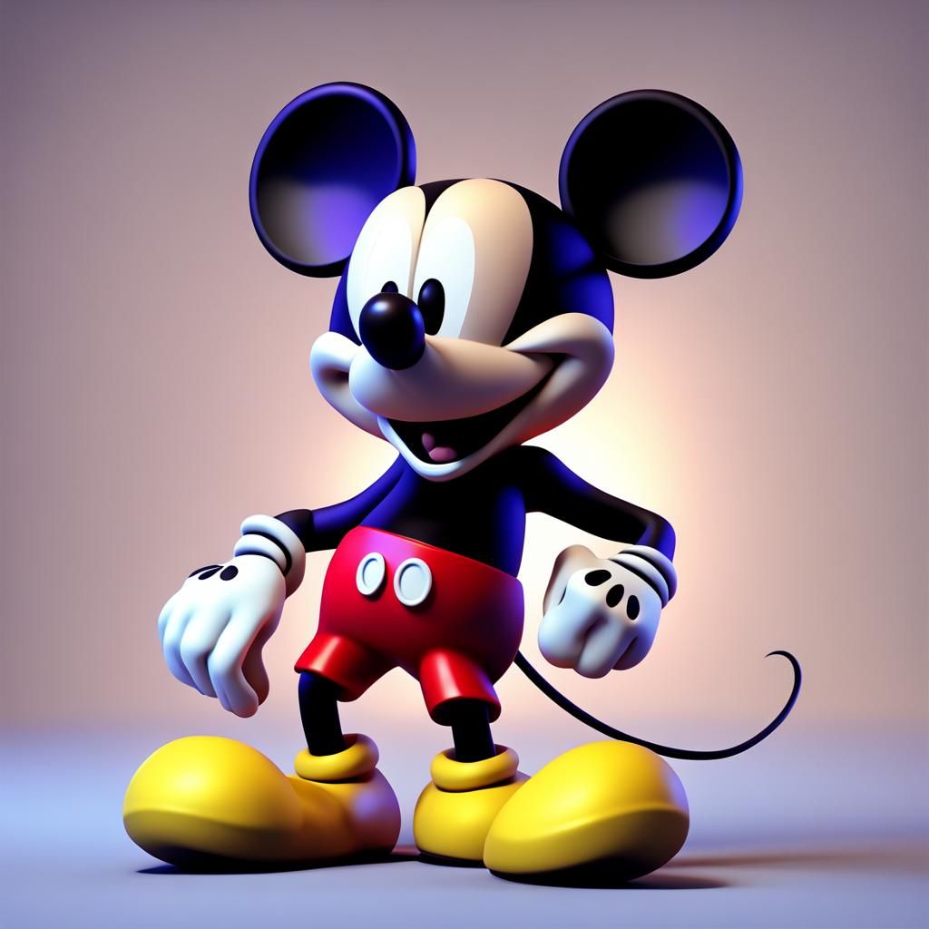 Evil Mickey Mouse: 3D Digital Art