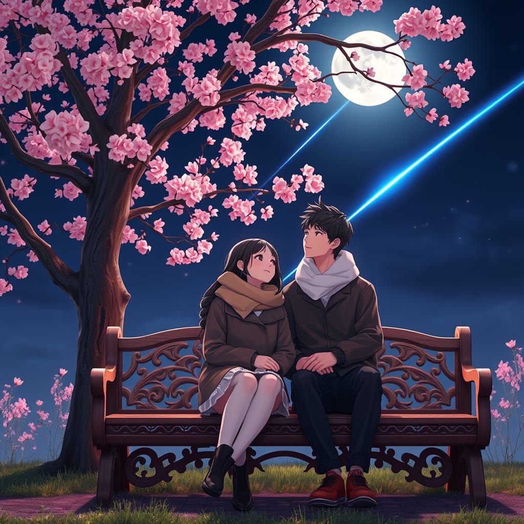 Magical Moment Under the Blossom Tree