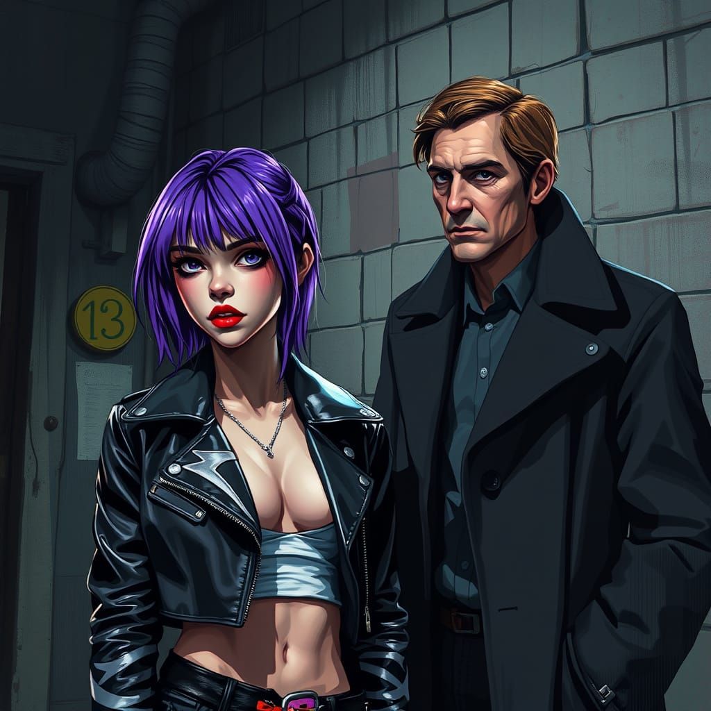 Morgue Scene in Graffiti and Splash Art Style