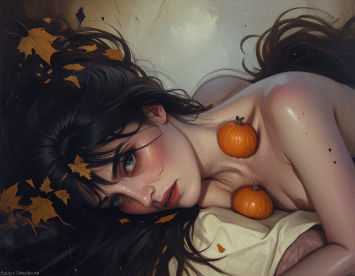 Dark Winter Wonderland in Oil Painting Style