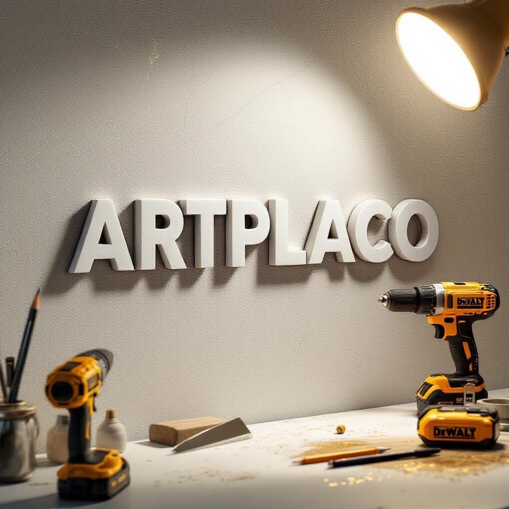 Luxury Gypsum Brand Logo in Photorealistic 3D