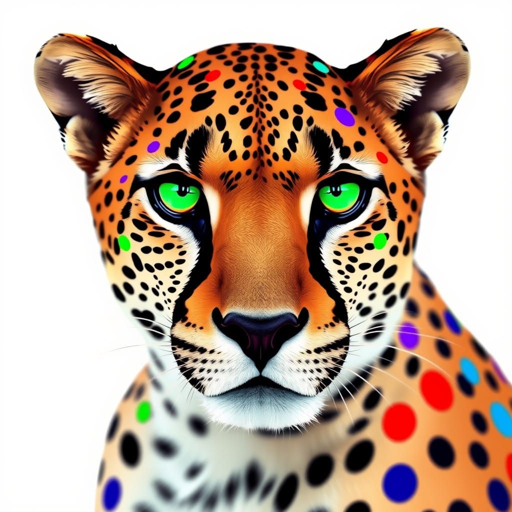 Colorful Spotted Cheetah