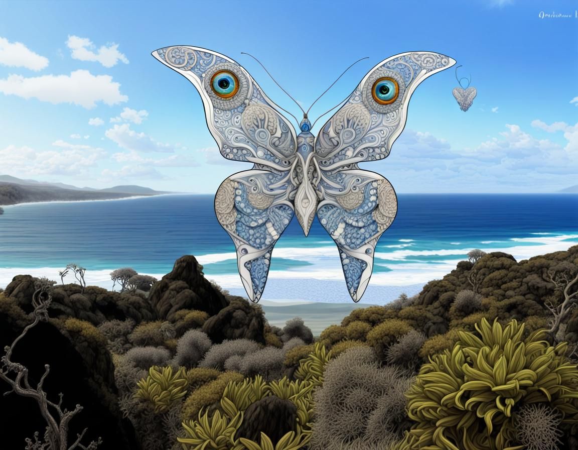Anthropomorphic Lyrebird with Celtic Fractal Design