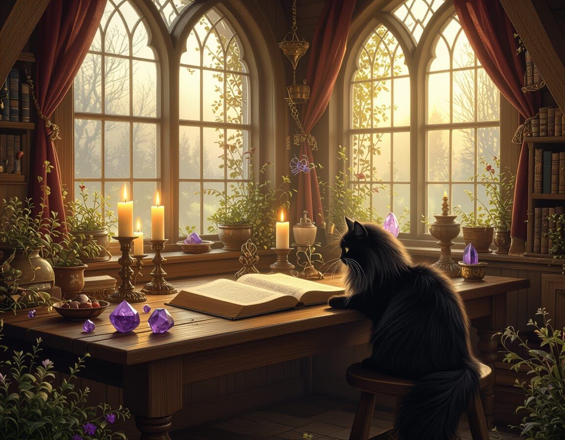 Witch's Cottage Interior in Ethereal Style