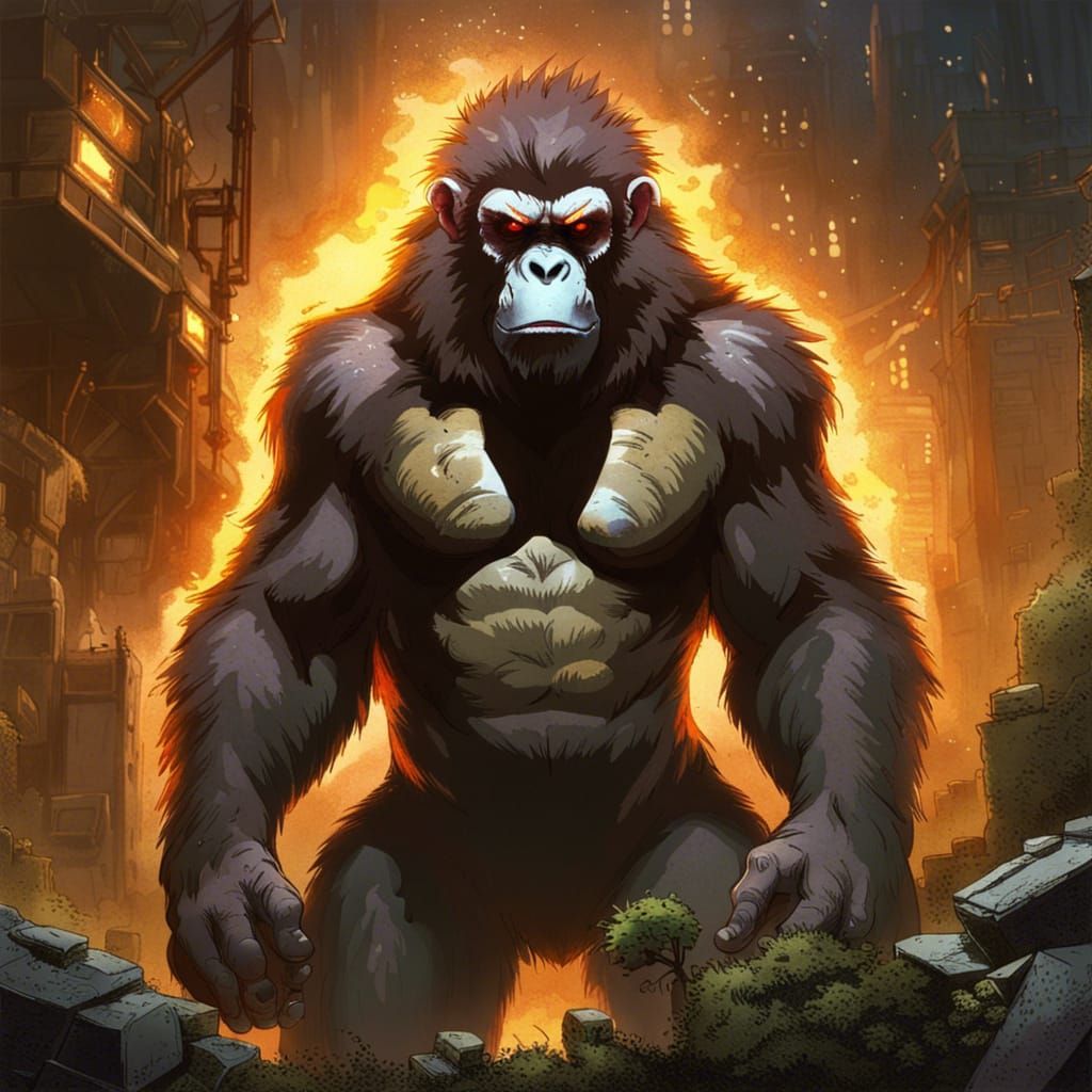 Mutated Ape in Nuclear Wasteland