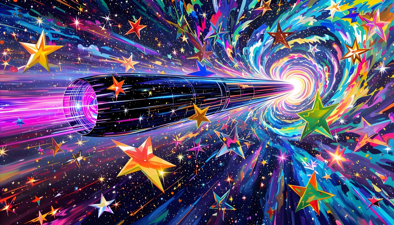 Iridescent Plasma Cylinder in Kandinsky Cosmos